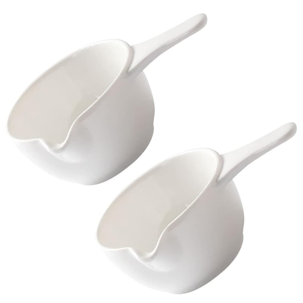 Yardwe 2-Piece Ceramic Dipping Bowls with Handles - 4 Inch Small Soy Sauce Dishes, Appetizer Tasting Bowls for Seasoning, Desserts, Sushi, Dumplings - Perfect for Asian Cuisine, Party Serving, and Home Dining