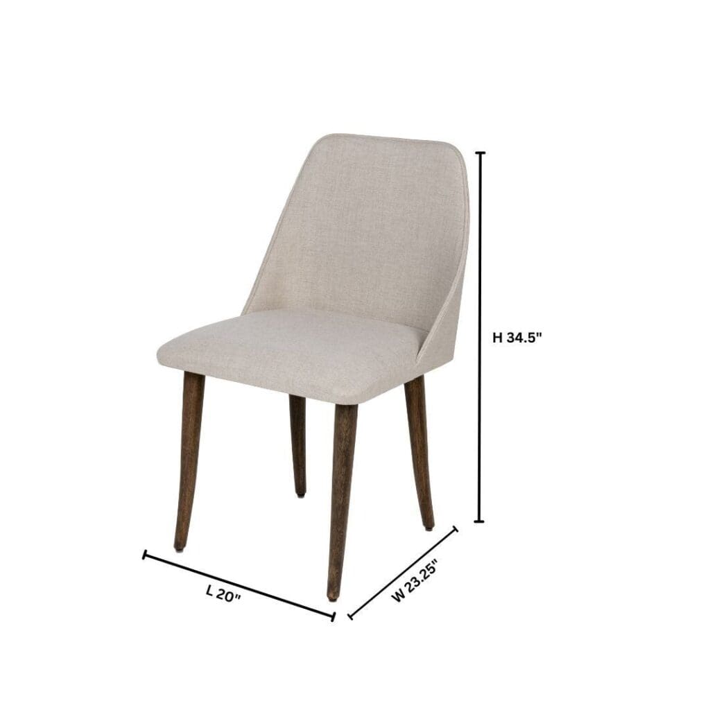 Cyan Design 11755 Modern Dining Chair - Dark Brown & Taupe Upholstered - Perfect for Home, Restaurant, and Office Use