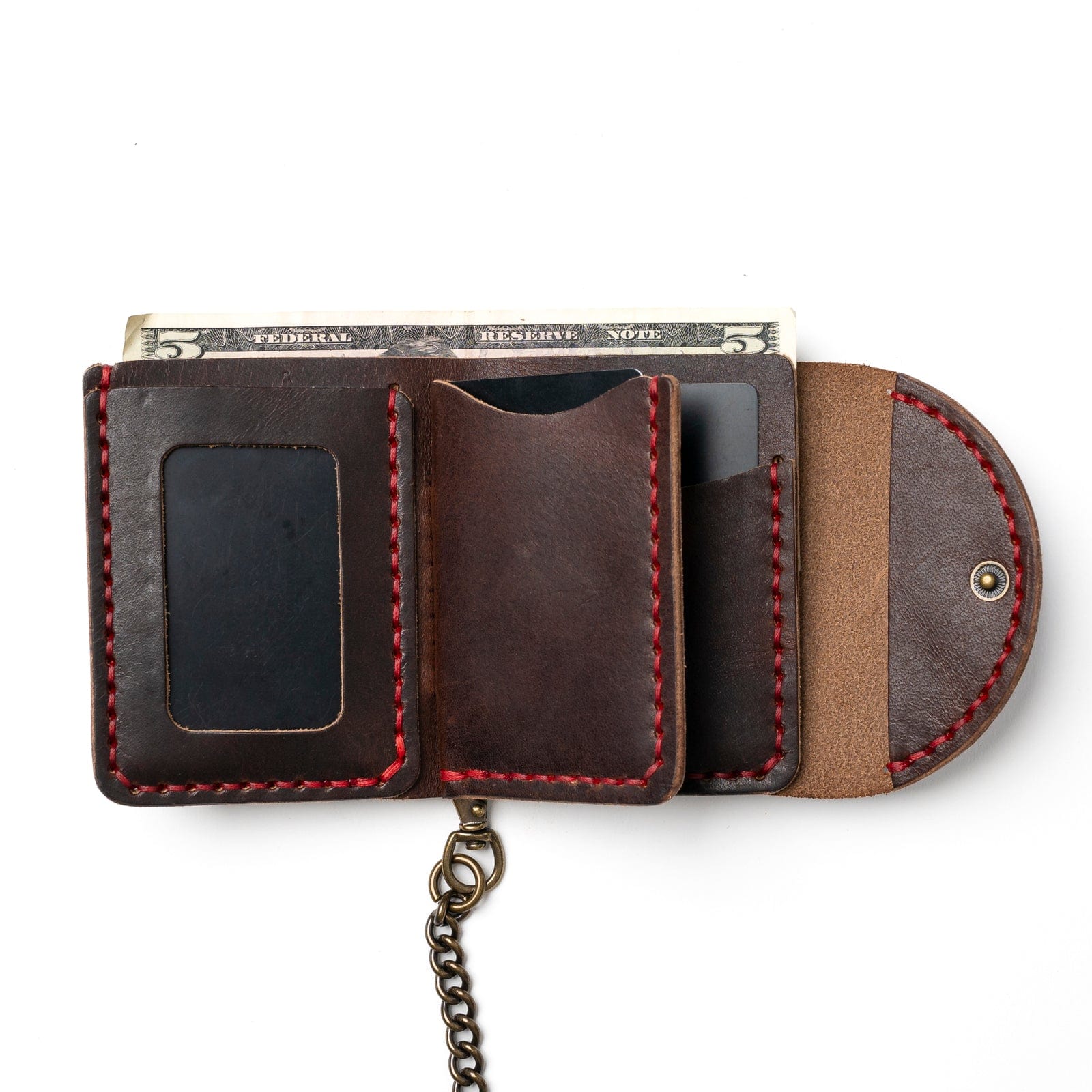 Genuine Leather Biker Wallet for Men - RFID Blocking Slim Minimalist Design - Perfect for Motorcycle Riders & Everyday Carry