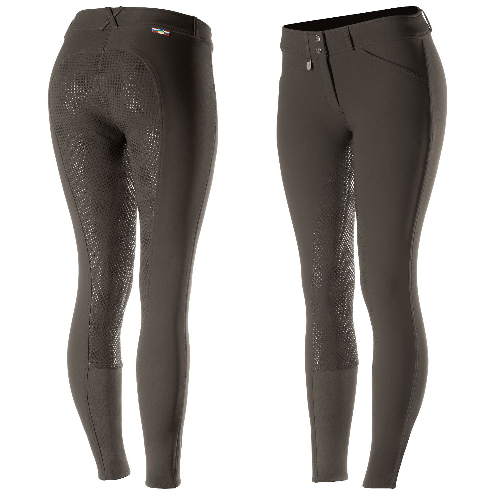 Horze Grand Prix Kids Silicone Full Seat Breeches - Comfortable Equestrian Riding Pants for Young Riders - Perfect for Horseback Riding Lessons and Competitions