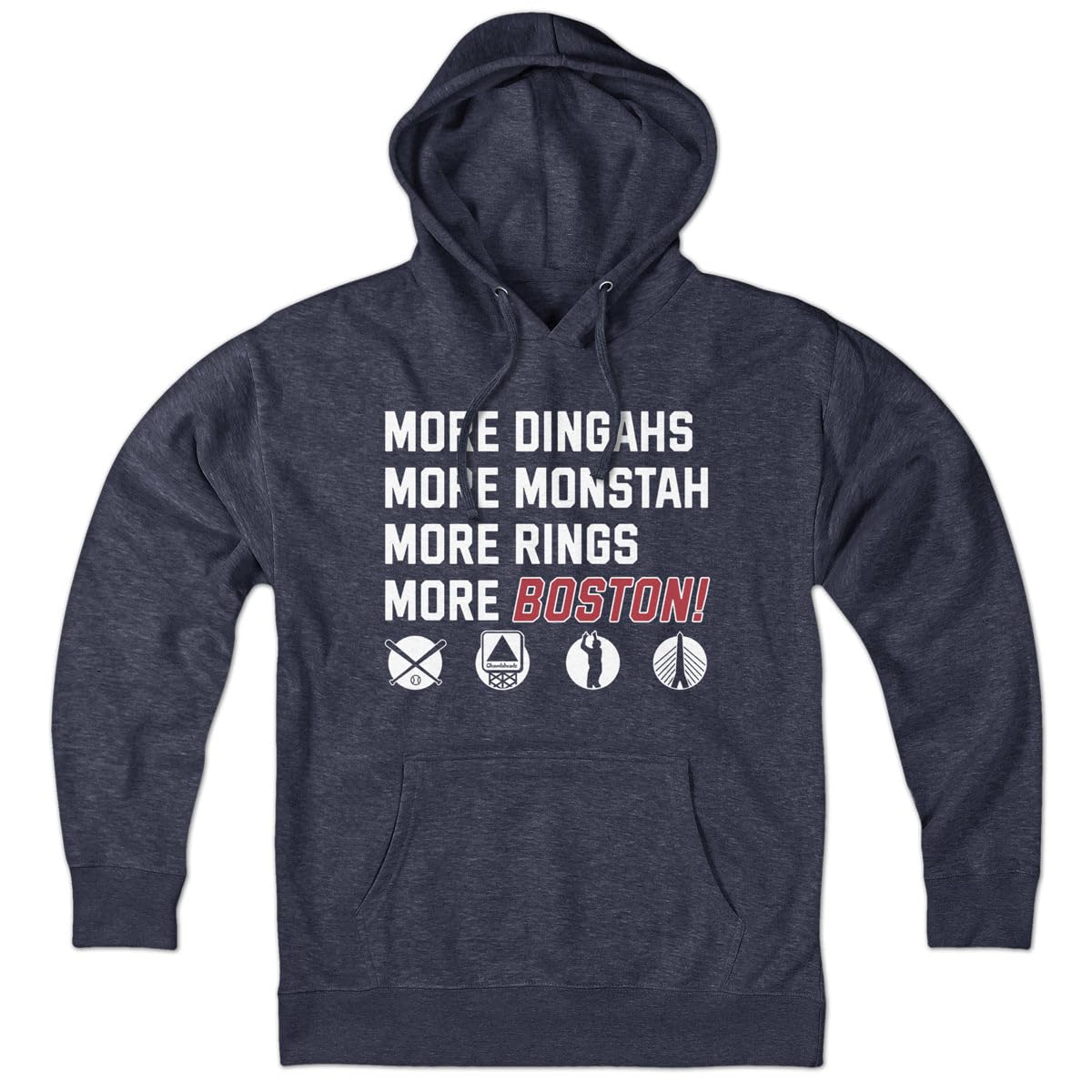 Chowdaheadz More Boston Baseball Hoodie – Unisex Pullover Sweatshirt | Soft Cotton Blend | Perfect for Baseball Games, Casual Wear & Boston Pride | Great for Sports Fans, Street Style & Gift Giving