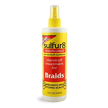 Sulfur 8 Braid Spray 12 oz – Hair Growth & Scalp Care for Braids, Locs & Twists – Prevents Itching & Dandruff – Perfect for Protective Styles & Natural Hair Care