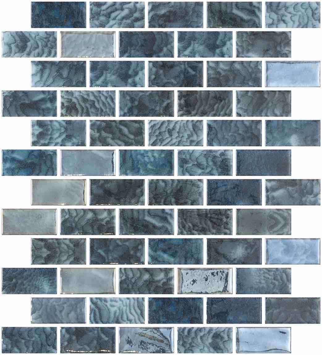Glass Pool Mosaic Tile Coral Reef Grey 1x2 - Stunning Waterproof Mosaic for Swimming Pools, Bathrooms & Backsplashes | Perfect for DIY Home Decor & Commercial Spaces