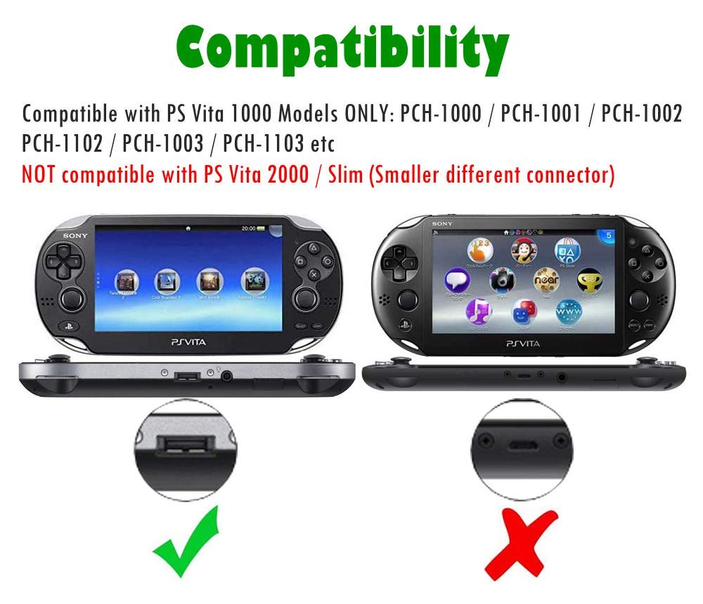 Mr. Gadget's Solutions® Playstation Vita Charger Cable - USB Data & Power Charging Cord for PS Vita 1000 - Perfect for Gaming On-The-Go & Home Entertainment Setup
