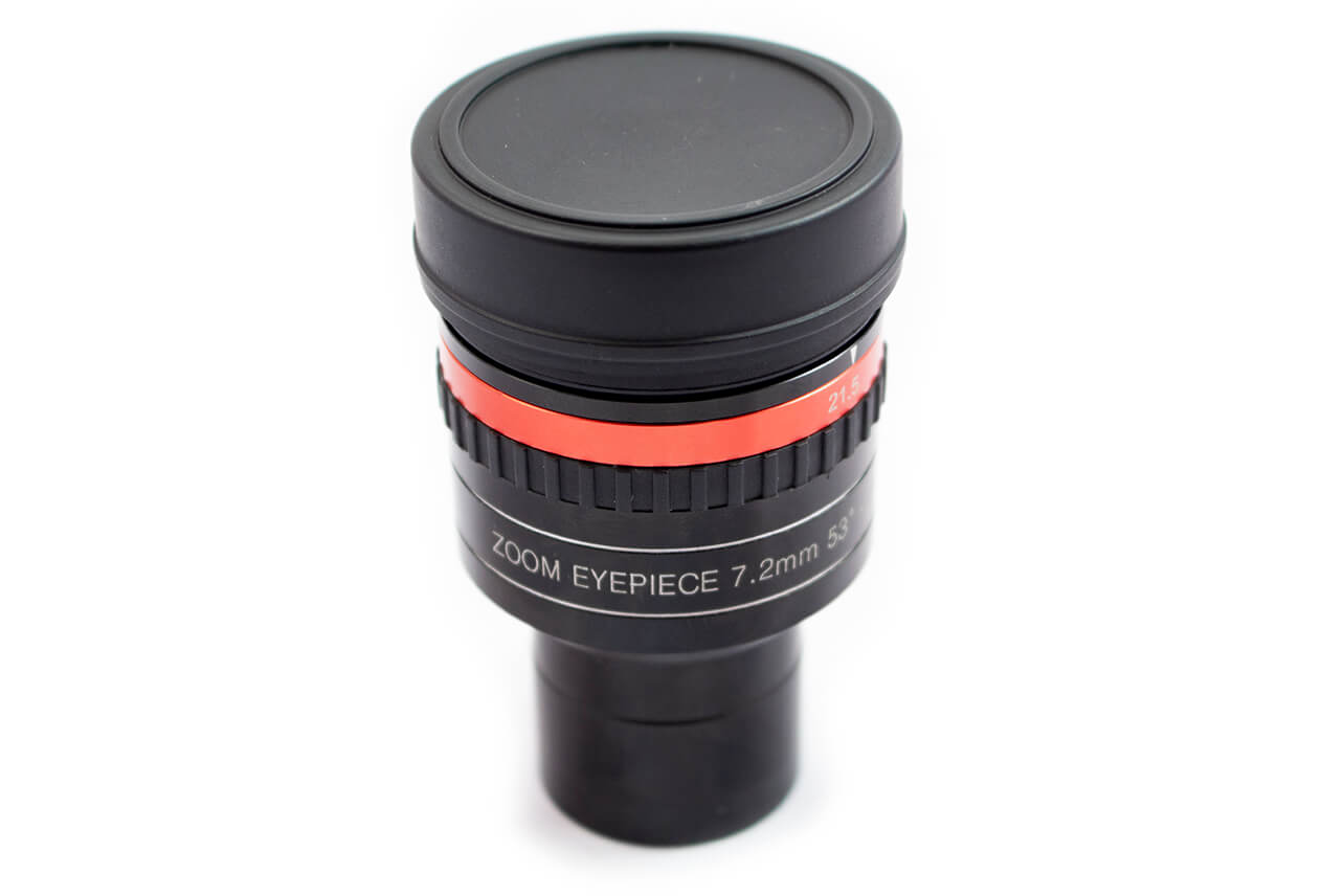 Lunt 7.2mm-21.5mm Zoom Eyepiece for Telescopes - High Magnification Astronomy Lens for Stargazing, Moon & Planet Observation
