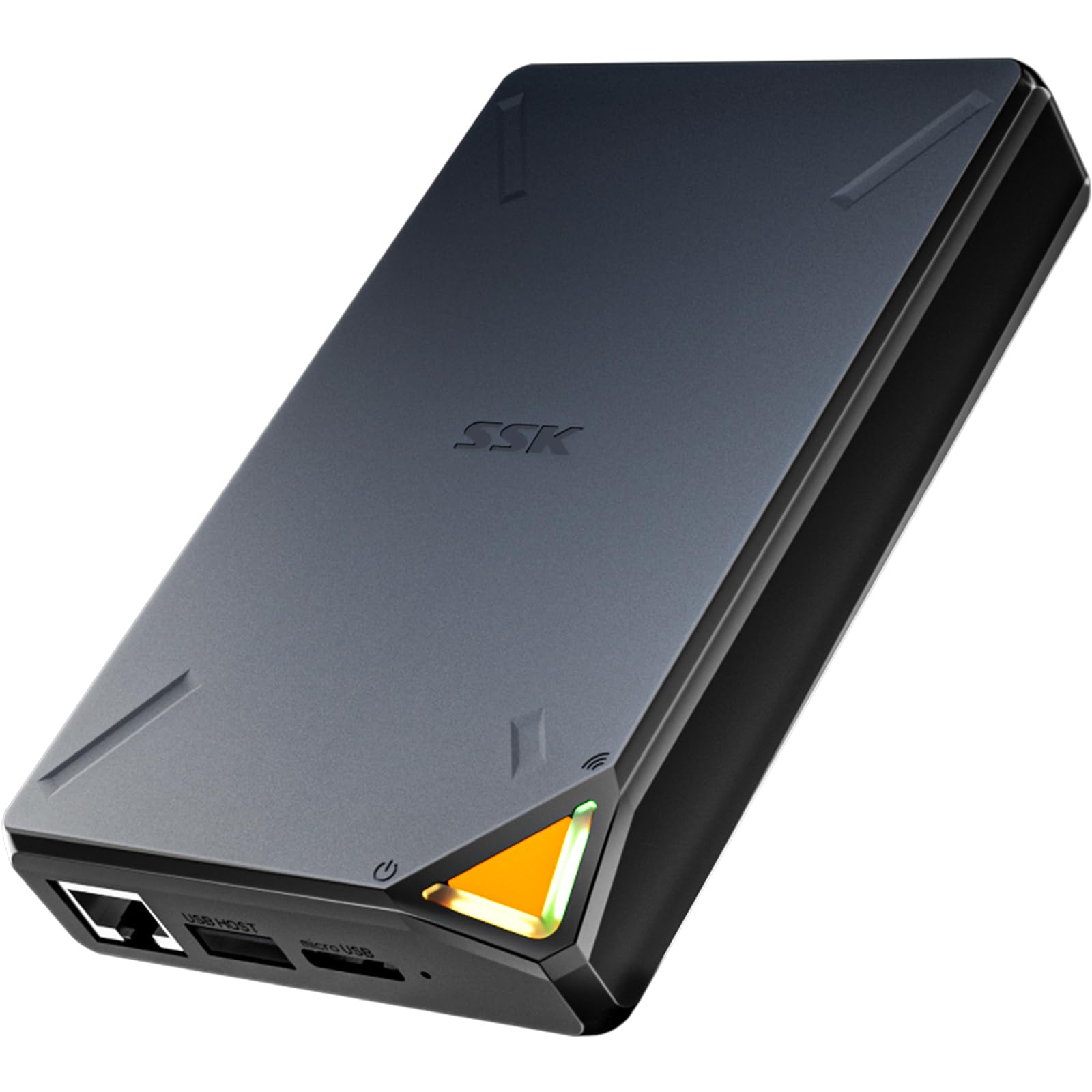 SSK 2TB Portable External SSD with Wi-Fi Hotspot | Wireless Personal Cloud Storage for Auto-Backup | Remote Access for Phone, Tablet & Laptop | Perfect for Travel, Work & Home Data Backup