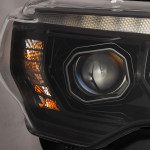 Toyota 4Runner MK II PRO Series Halogen Projector Headlights (2014-2020) - Alpha Black - Upgrade for Off-Road & Night Driving