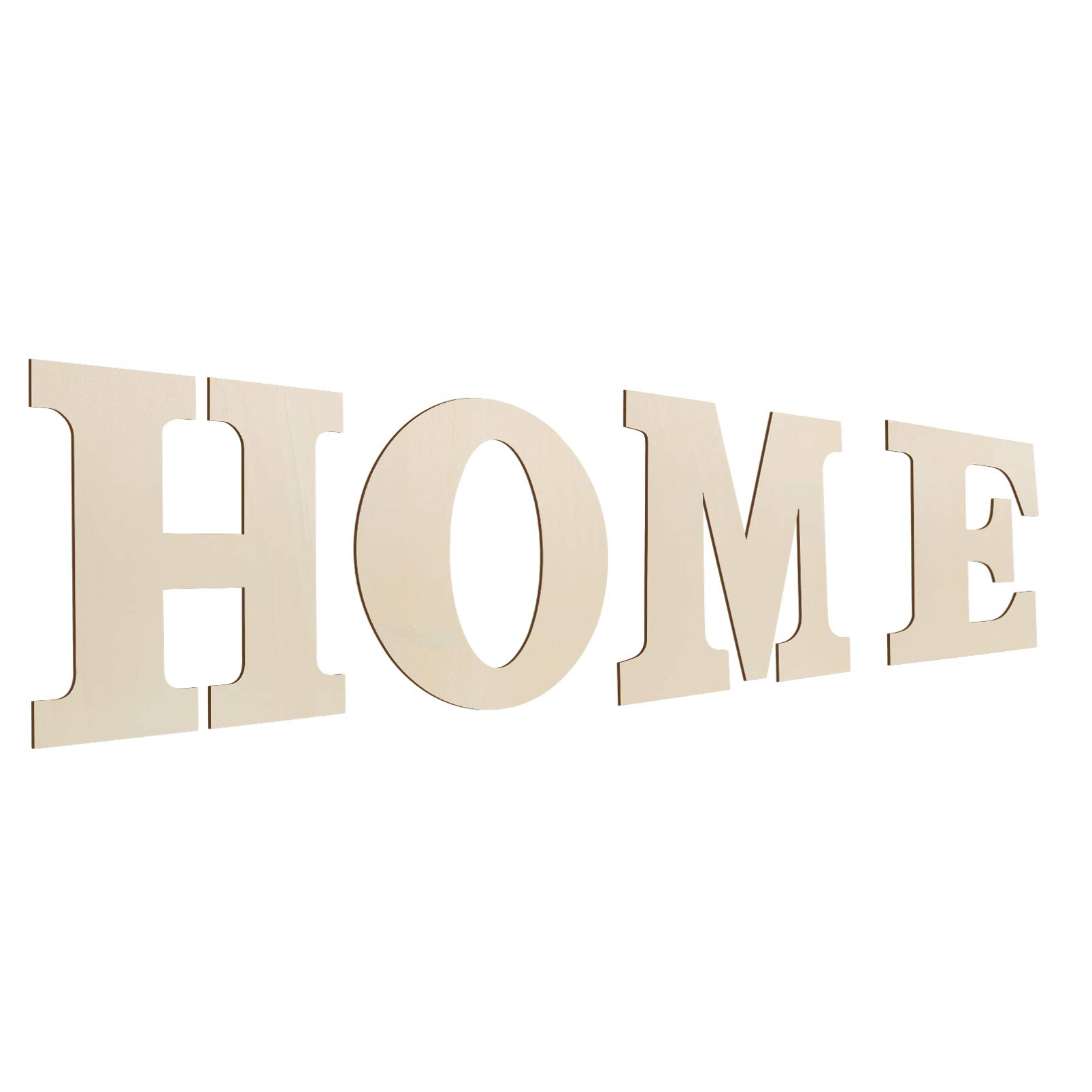 BESTOYARD 4-Piece Unfinished Wooden Wall Decor Set - DIY Rustic Home Signs for Wall Hanging, Housewarming Gift - Perfect for Farmhouse, Living Room & Entryway Decor