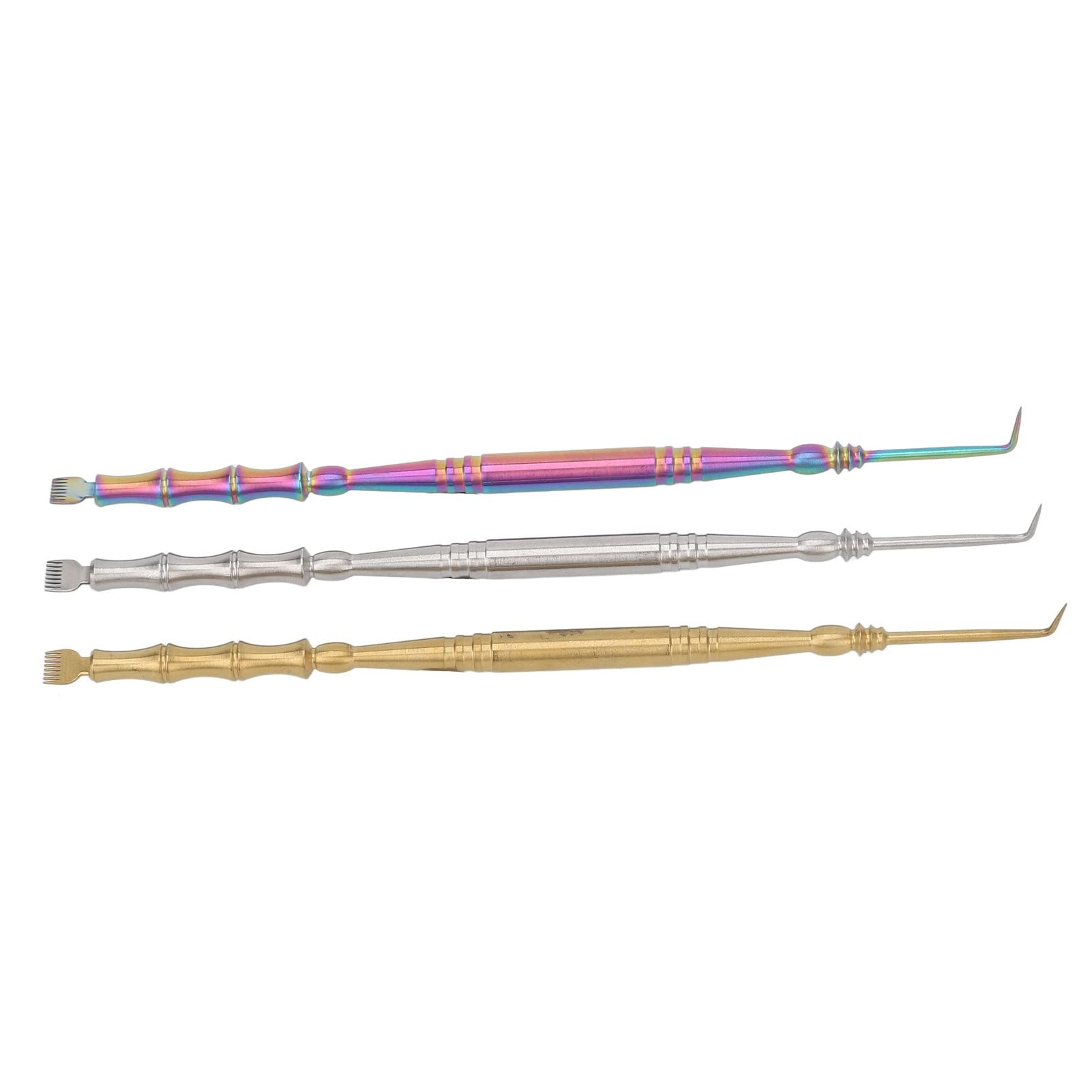 Professional Stainless Steel Eyelash Lift Brushes - 3pcs Double Ended Lash Separator & Perm Tools for Salon & Home Use - Perfect for Lash Extensions, Volume Lashes & Lash Lifting Treatments