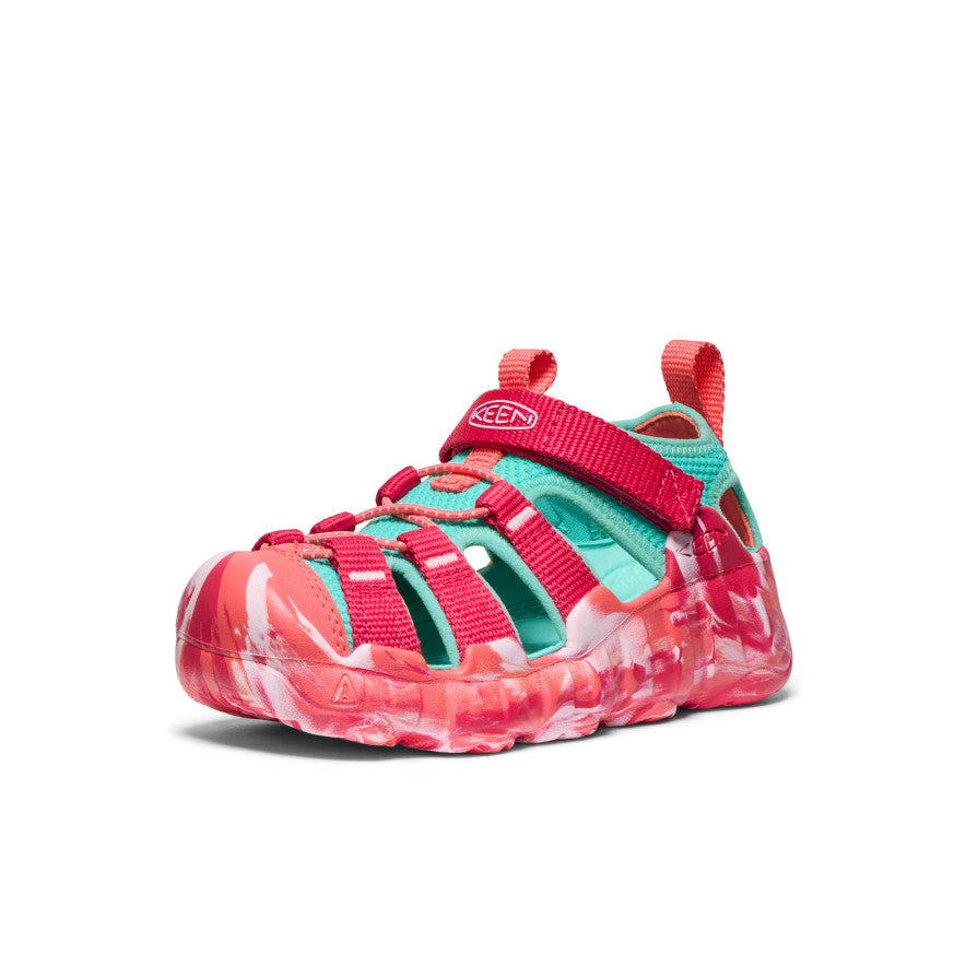Little Kids' Hyperport H2 Sandal - Lightweight Water Shoes for Beach, Pool & Outdoor Play (Raspberry/Pool Blue)