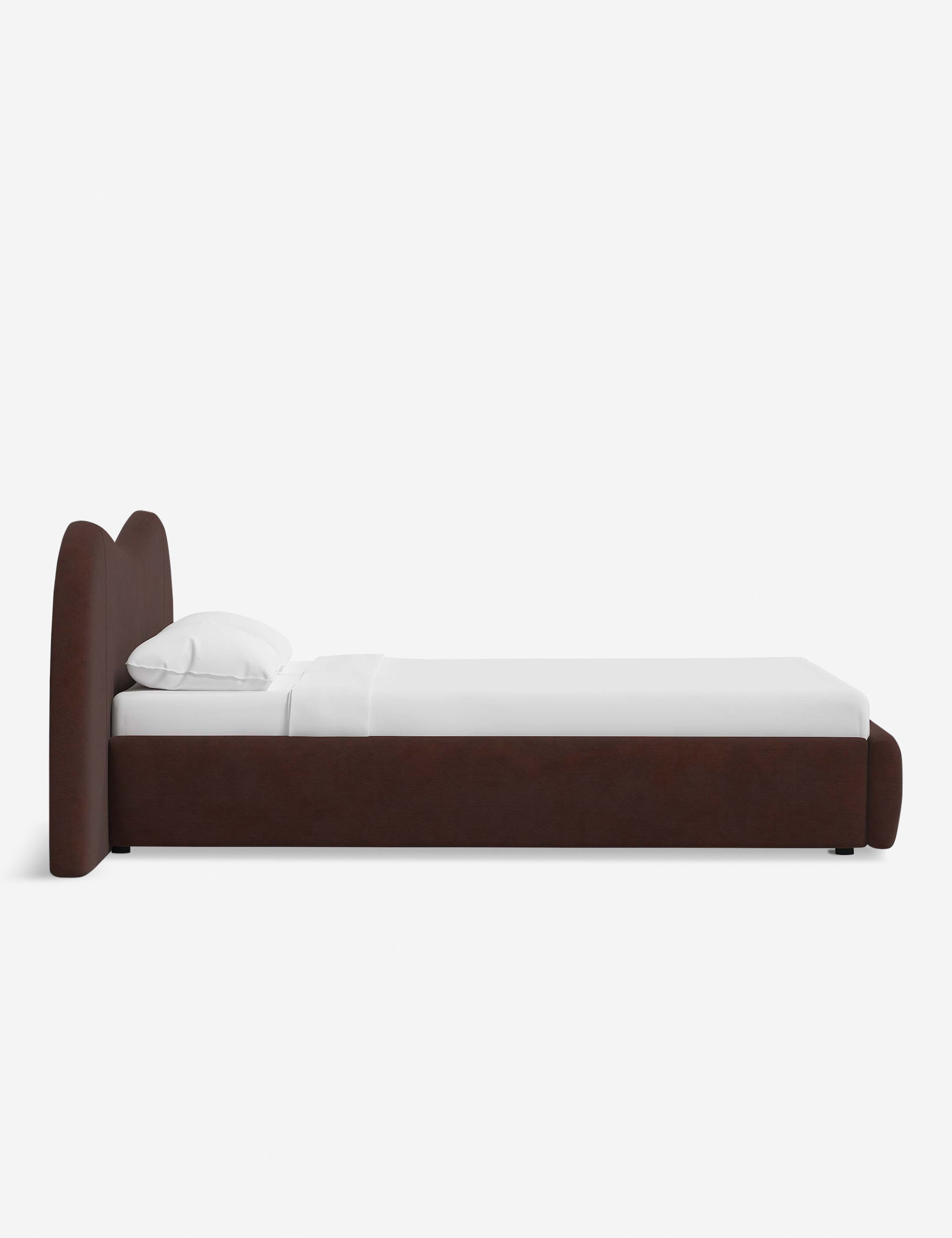 Sarah Sherman Samuel Gladys Extended Headboard Platform Bed - Modern Queen/King Size Bed Frame for Bedroom, Guest Room & Master Suite