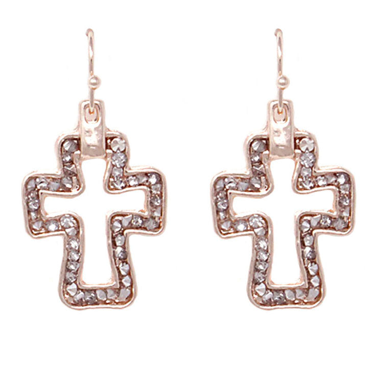 Stylish Cross Earrings for Women - 11mm Elegant Religious Jewelry for Everyday Wear & Gifts | Perfect for Church, Parties & Casual Outfits
