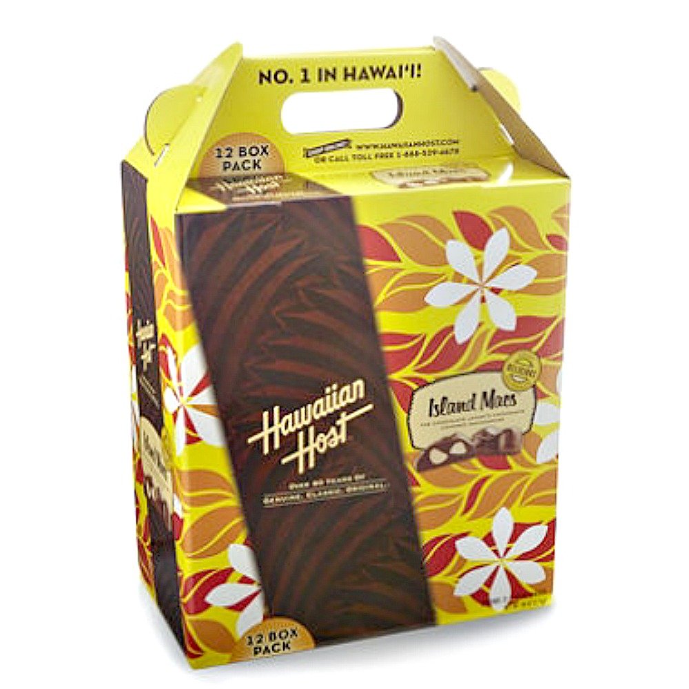 Hawaiian Host Island Macs Tiare Milk Chocolate Covered Macadamia Nuts - 5 oz Box (Pack of 12) - Gourmet Hawaiian Snacks for Gifts, Parties & Office Treats