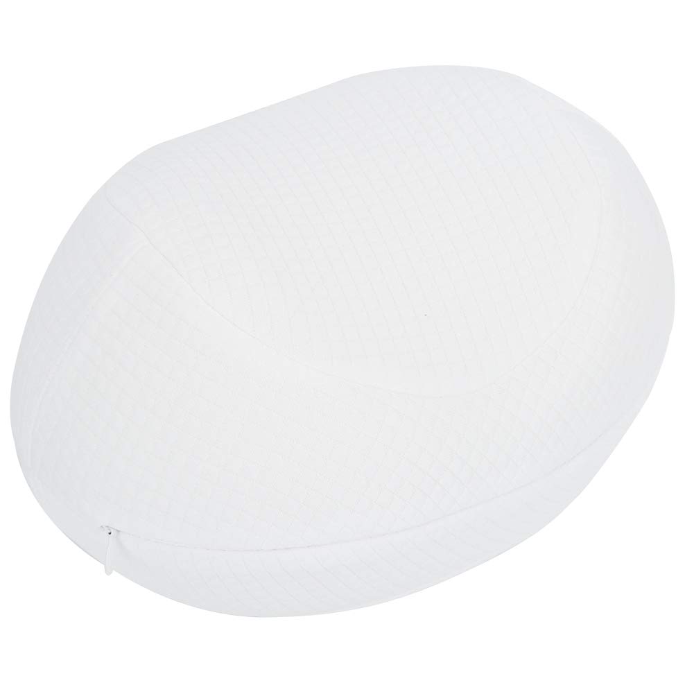 Worem Leg Pillow for Sleeping - Knee Support Pillow for Circulation, Comfort & Pain Relief - Elastic & Adjustable - Perfect for Side Sleepers, Back Pain & Pregnancy (White) - Ideal for Home, Office & Travel Use
