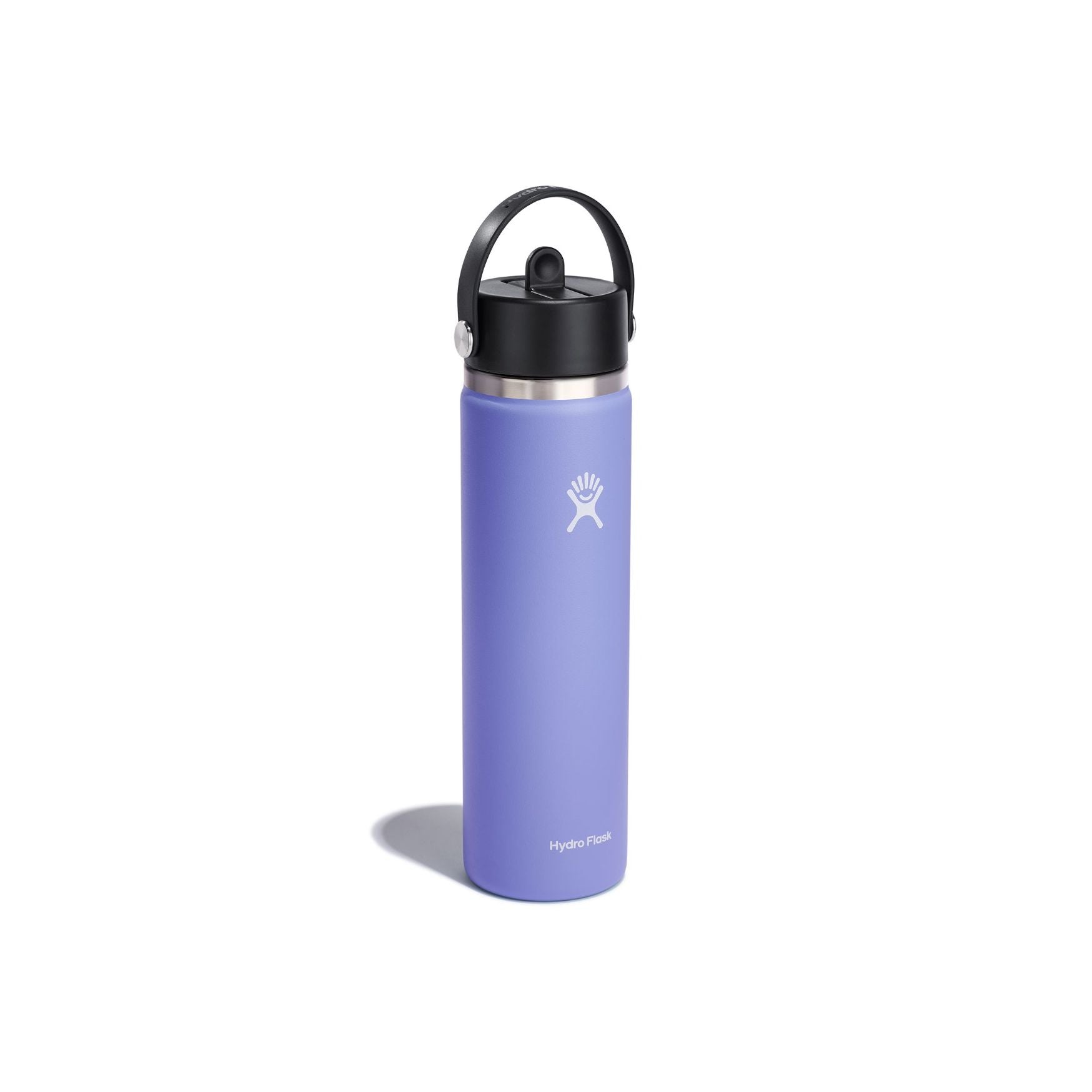 24 oz Wide Mouth Water Bottle with Flex Straw Cap - Leak Proof & BPA Free - Perfect for Gym, Hiking, Travel & Everyday Hydration