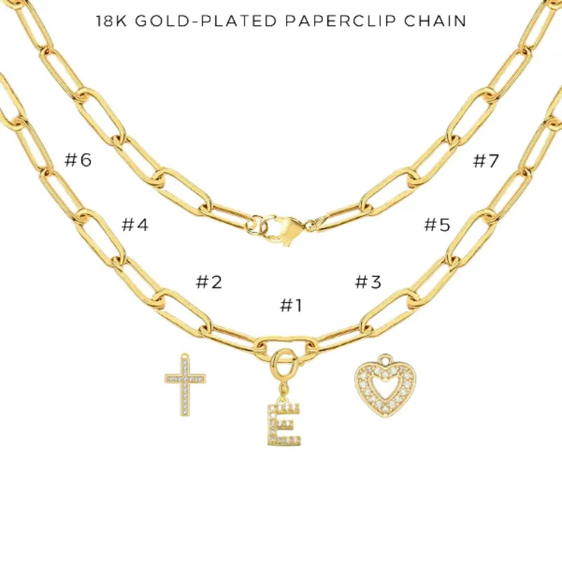 Elegant Charm Necklace with Assorted Charms - Perfect for Women's Fashion Jewelry & Gift Giving - $40.00 | Ideal for Parties, Weddings & Everyday Wear