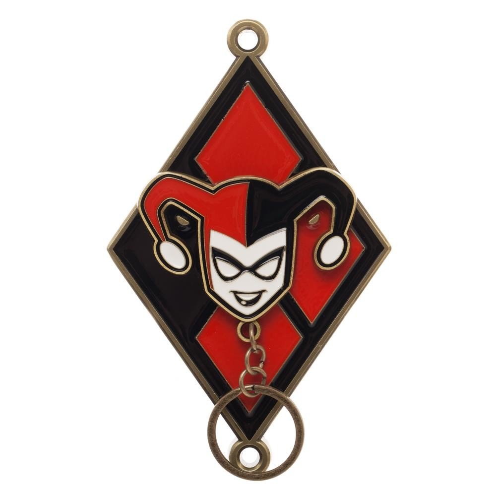 Harley Quinn Magnetic Keychain Holder - Strong Magnetic Key Ring Organizer for Keys, Badges & Accessories - Perfect for Home, Office, Car & Travel Use