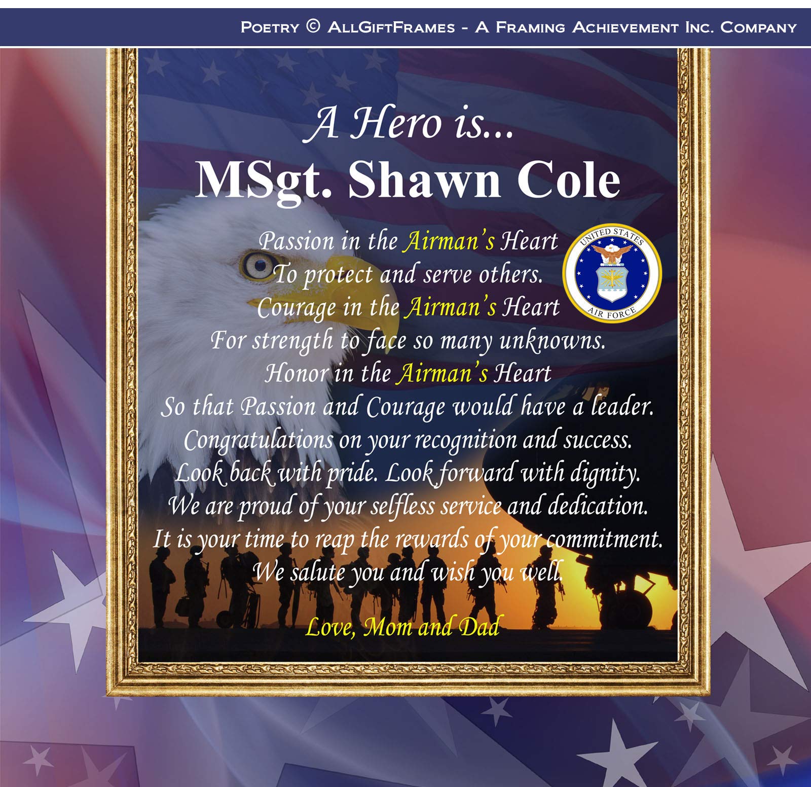 Personalized Military Plaque Frame - Custom Engraved Retirement, Deployment & Promotion Gift for Veterans, Boyfriend, Husband, Wife or Son | Military Service Award Clock & Wall Decor for Home, Office or Ceremony