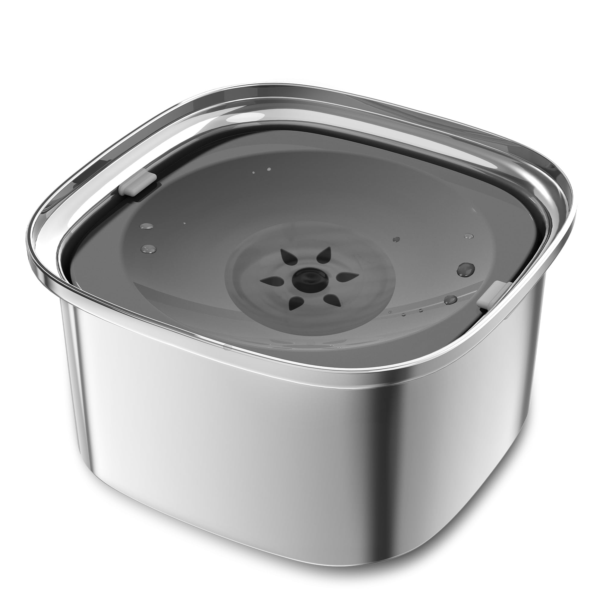 Decflow 3L Stainless Steel Slow Drinking Dog Bowl with Lid - No Spill Water Bowl for Large Dogs, Splash Proof Travel Pet Water Dispenser - Perfect for Car Rides, Outdoor Adventures & Messy Drinkers