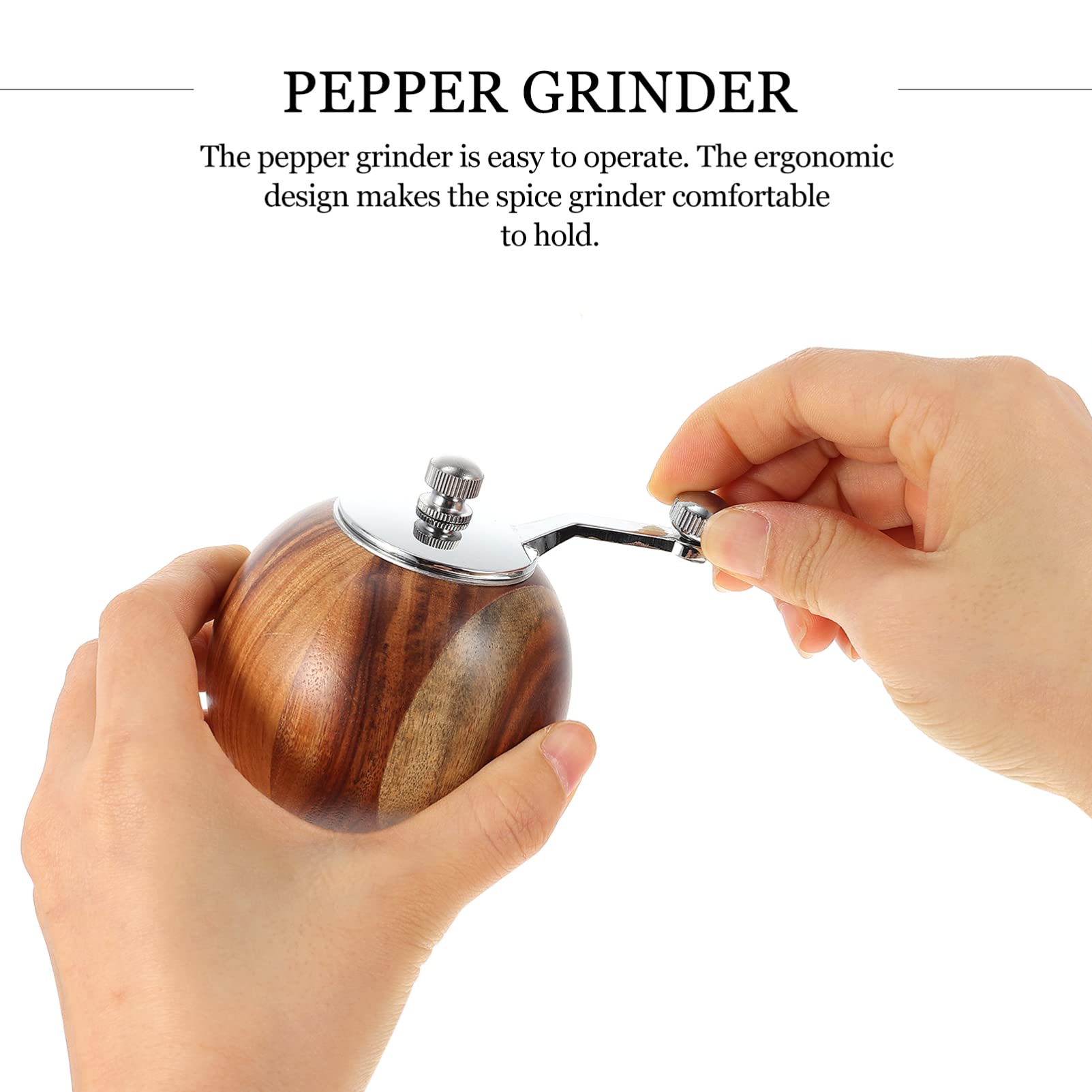 Premium Manual Pepper Grinder - Adjustable Coarseness, Stainless Steel Kitchen Tool for Freshly Ground Peppers - Perfect for Cooking, Dining & Gourmet Meal Preparation