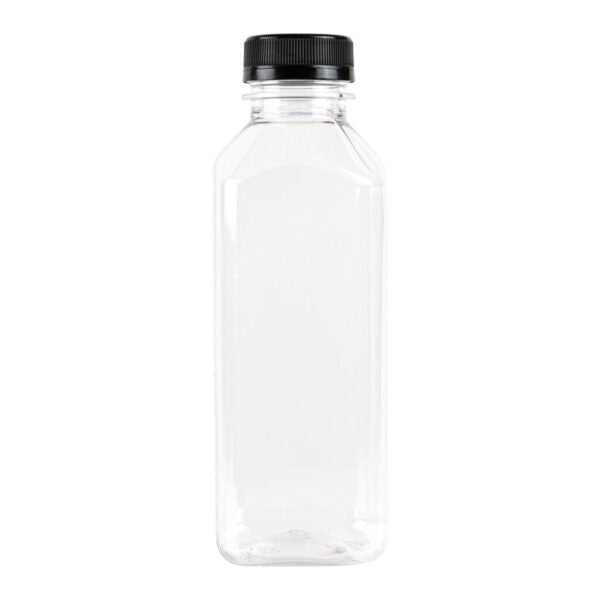 16 Oz Clear Plastic Bottles with Lids - 7 Pack | Reusable, Leak-Proof Containers for Juice, Water, Salad Dressing & DIY Beauty Products