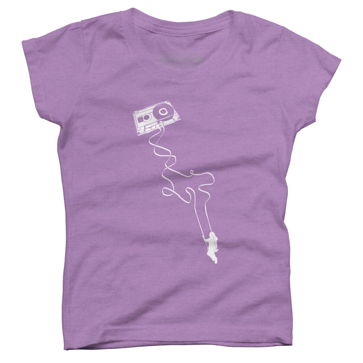 Design By Humans Girls' Swing to The Music Graphic Tee - Trendy DBHOriginals Cotton T-Shirt for Teens & Kids - Perfect for Concerts, Music Festivals & Casual Wear