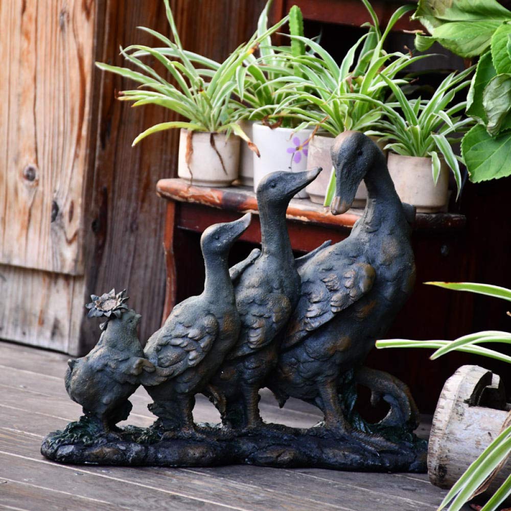 Handmade Resin Duck Sculpture - Outdoor Garden Animal Statue Decor, Durable Waterproof Figurine for Lawn, Patio, and Yard Decoration | Perfect for Home, Garden, and Gift Giving