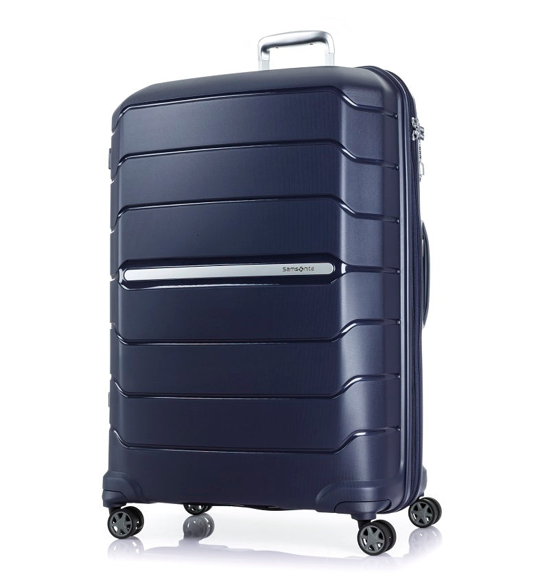 Samsonite Oc2lite 81cm Large 4 Wheel Hard Suitcase - Lightweight Durable Luggage with Spinner Wheels for Travel, Business Trips & Vacations (Navy Blue)