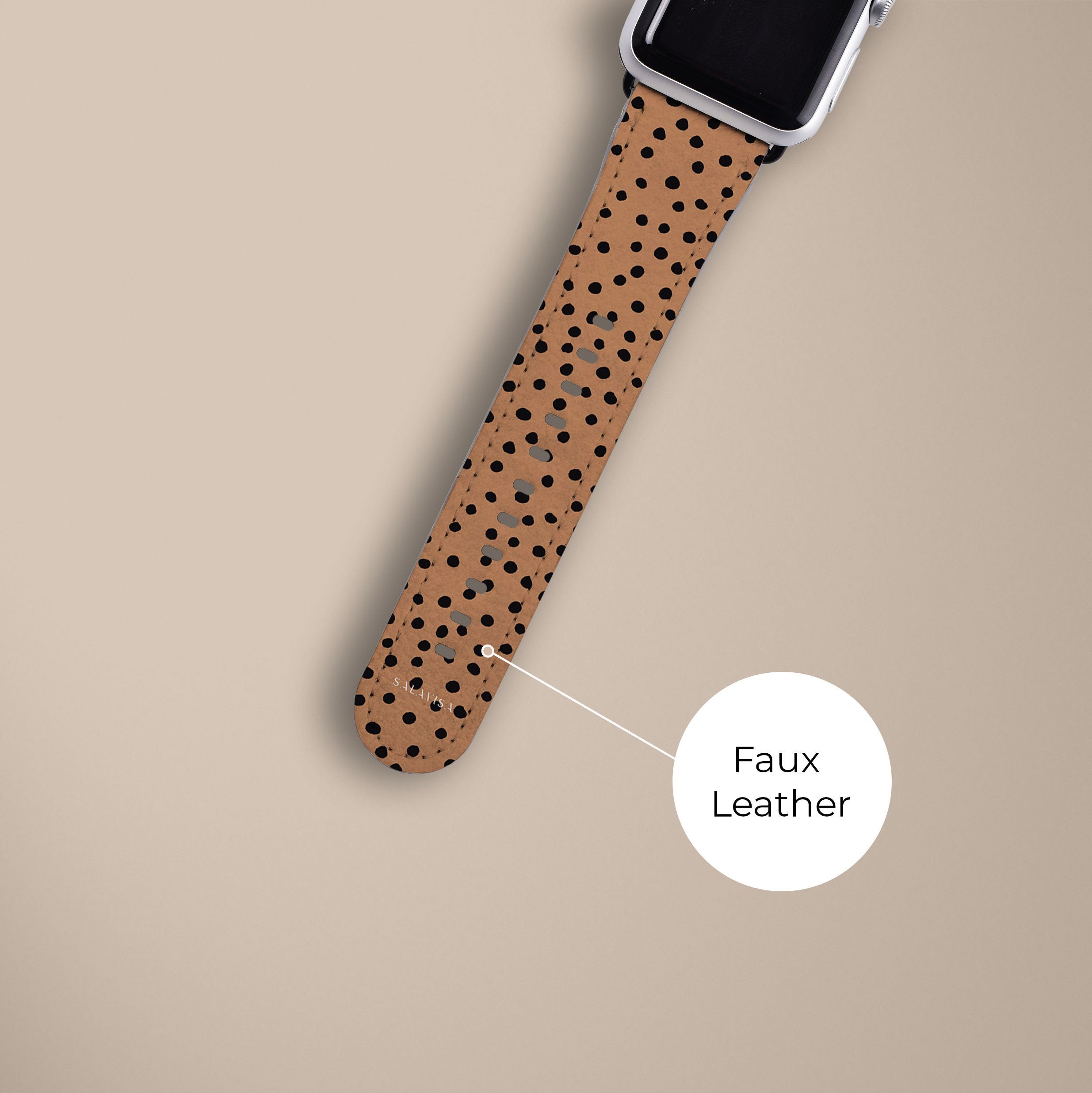 Orange Polka Dots Watch Band - Adjustable Replacement Strap for Apple Watch, Fitbit & Samsung Galaxy - Perfect for Casual, Work & Sports Activities