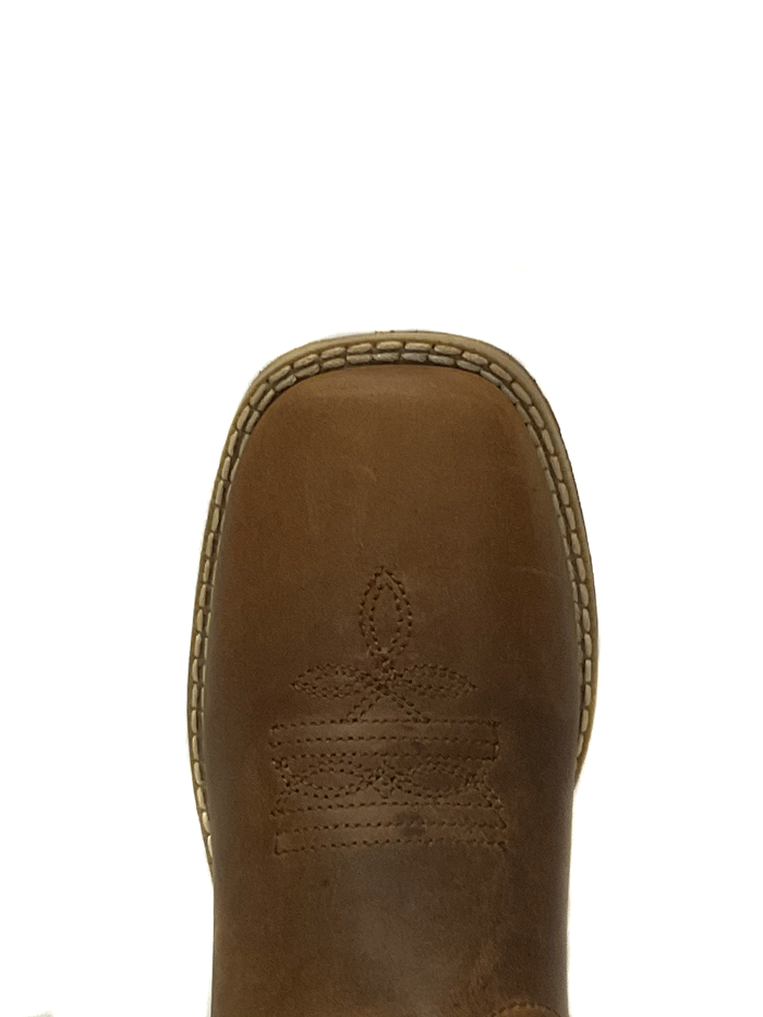 Dan Post DPC3964 Youth Storms Eye Jr Leather Boots Brown - Durable Kids Cowboy Boots for Western Riding, Rodeo & Outdoor Adventures
