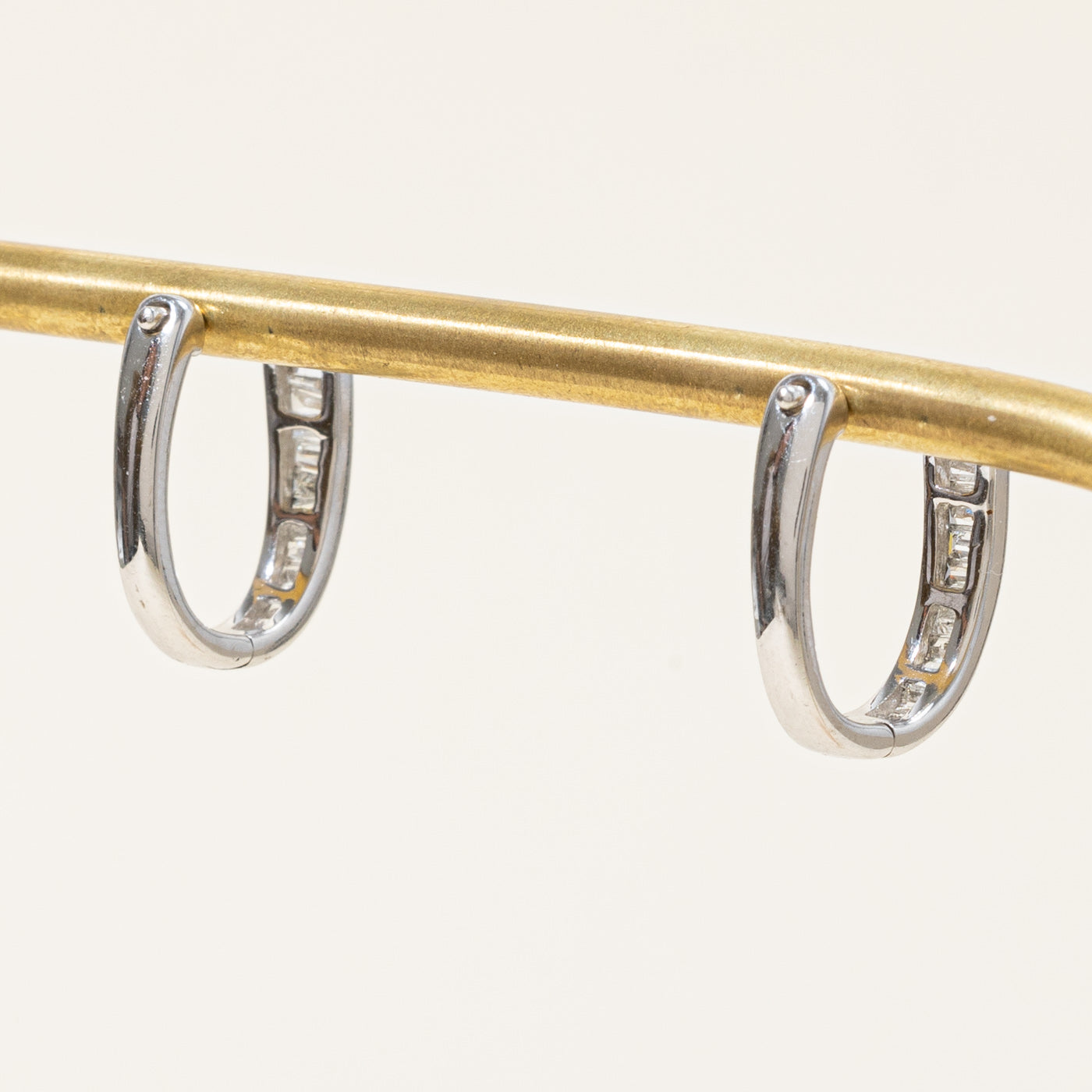 0.37ctw Diamond Hoop Earrings for Women - 14K Gold Plated Cubic Zirconia Stud Earrings | Perfect for Weddings, Parties & Everyday Wear