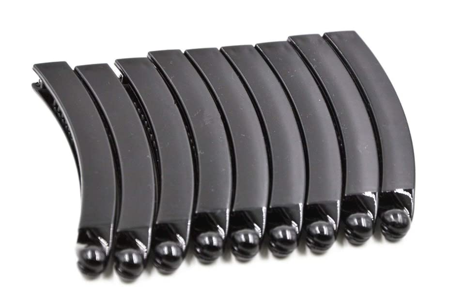 SBWC Black Banana Hair Clips for Women & Girls - 3 Pack | Non-Slip Hair Accessories for Ponytails, Buns & Everyday Hairstyles