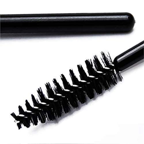 50 Pcs Black Eyelash Brushes - Mascara Wands & Spoolies for Eyelash Extensions, Eyebrow Makeup - Perfect for Professional Salon Use & DIY Beauty at Home