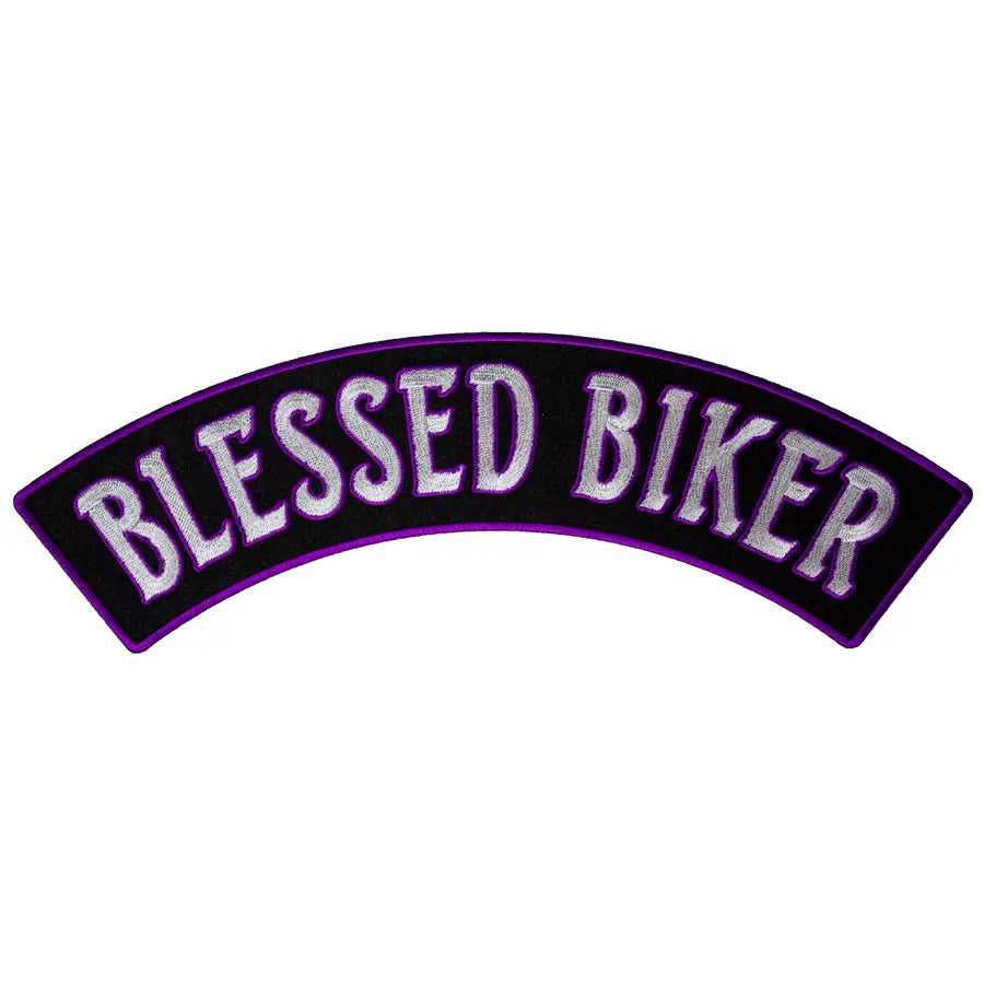 BOL Open Road Blessed Biker Patch - High Quality Embroidered Iron-On Patch for Motorcycle Jackets, Vests & Bags - Perfect for Biker Gangs, Motorcycle Clubs & Road Trips