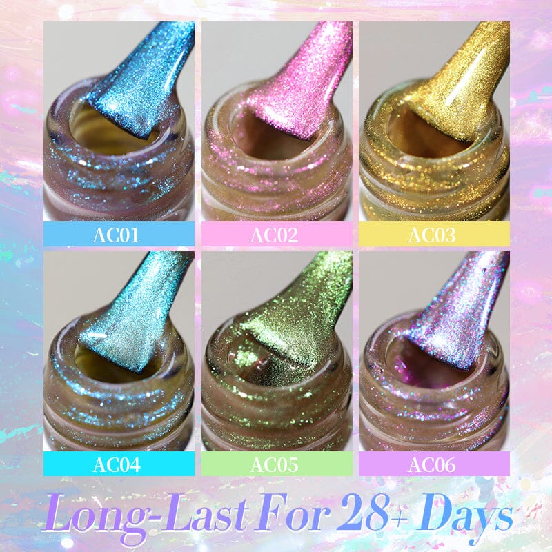 Auroras Cat Magnetic Gel Polish MY95 Angel Tears 10ml - Long Lasting Nail Polish for Salon & Home Manicure - Perfect for Parties, Weddings & Special Occasions