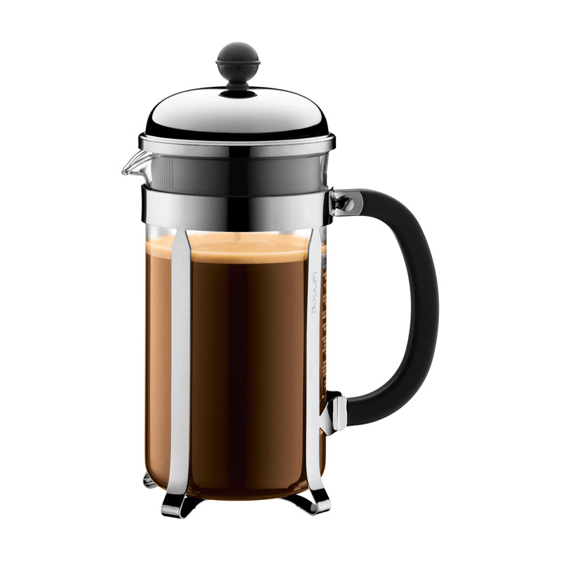 Bodum Chambord 8 Cup French Press Coffee Maker - Stainless Steel Plunger for Perfect Brew - Ideal for Home, Office & Camping Use