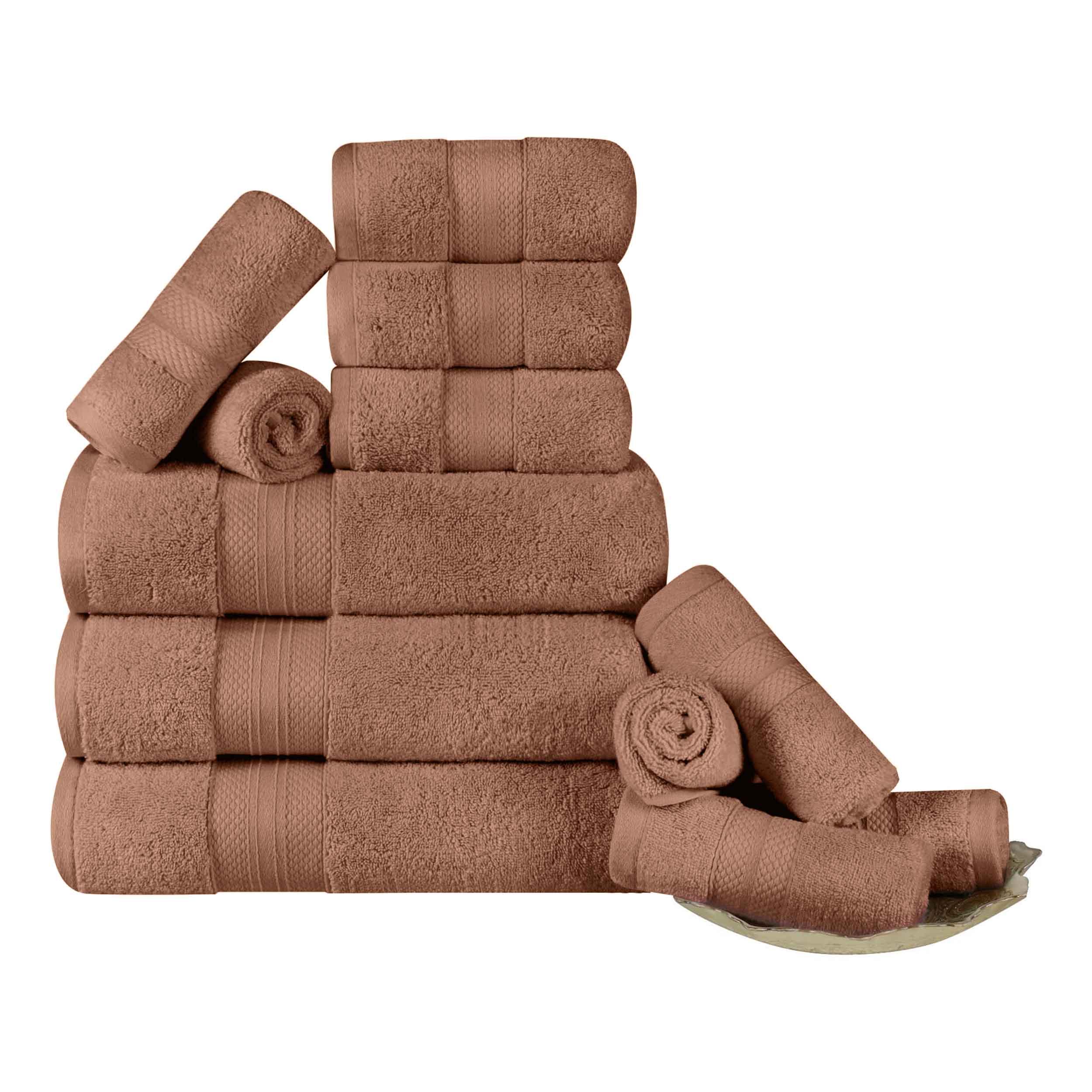 Premium 12-Piece Ultra Plush Turkish Cotton Towel Set - Highly Absorbent, Soft & Quick-Drying Bath Towels for Spa, Gym & Luxury Home Use