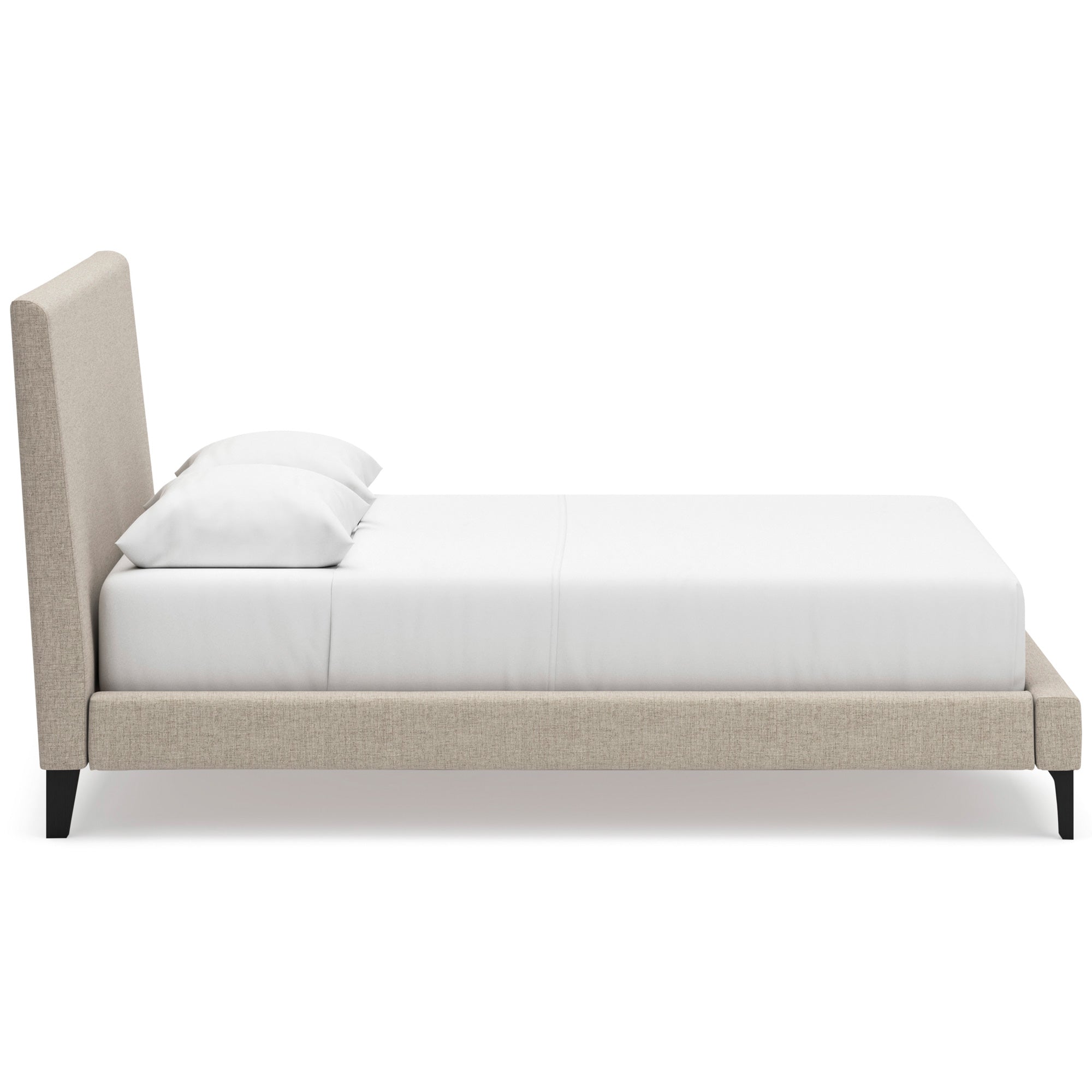 Cadmori Upholstered Queen Size Bed Frame with Button Tufted Headboard - Modern Platform Bed for Bedroom, Guest Room & Master Suite