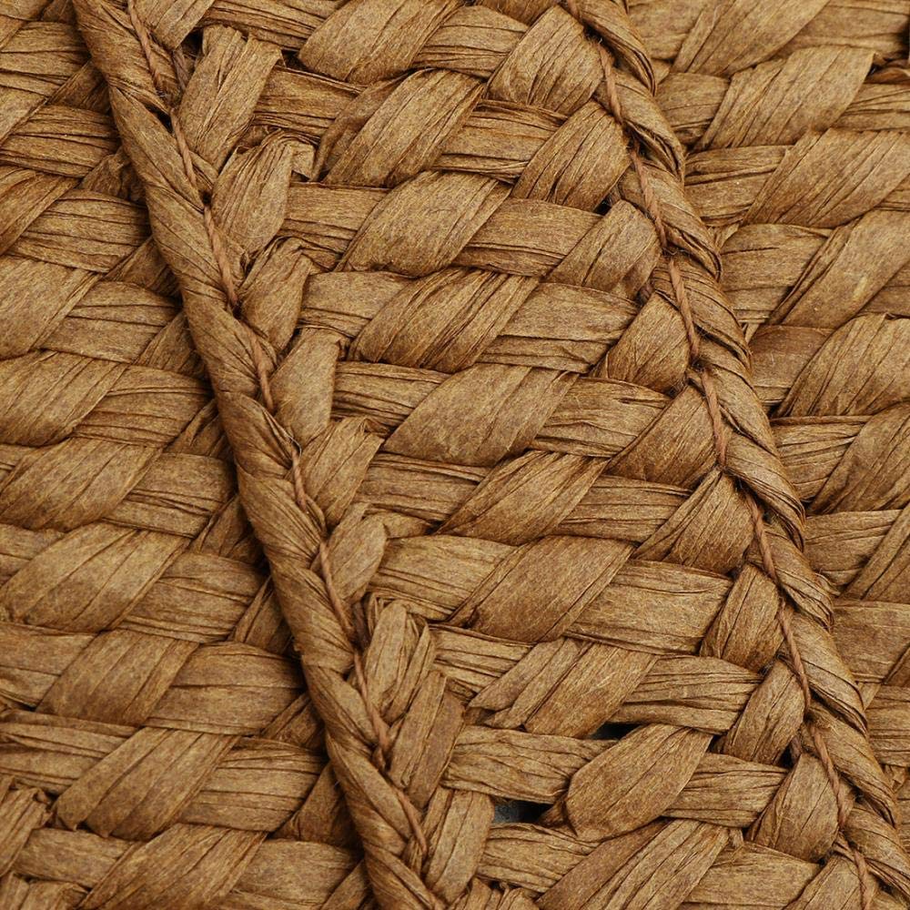 Natural Straw Clutch Shoulder Bag for Women - Woven Large Purse Handbag (Khaki) | Beach Wedding, Summer Vacation & Boho Style Accessory