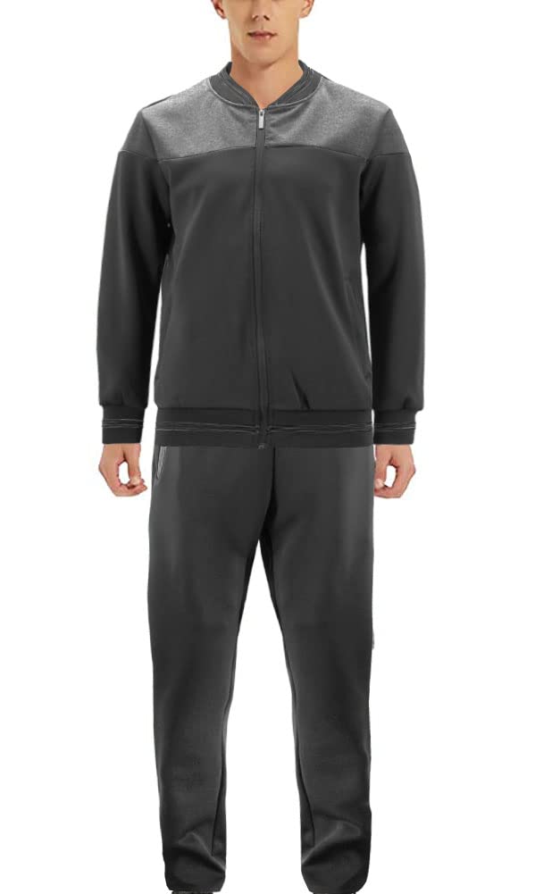 Men's 2-Piece Workout Tracksuit Set - Breathable Gym Running Jogging Sports Outfit for Fitness Training & Casual Wear