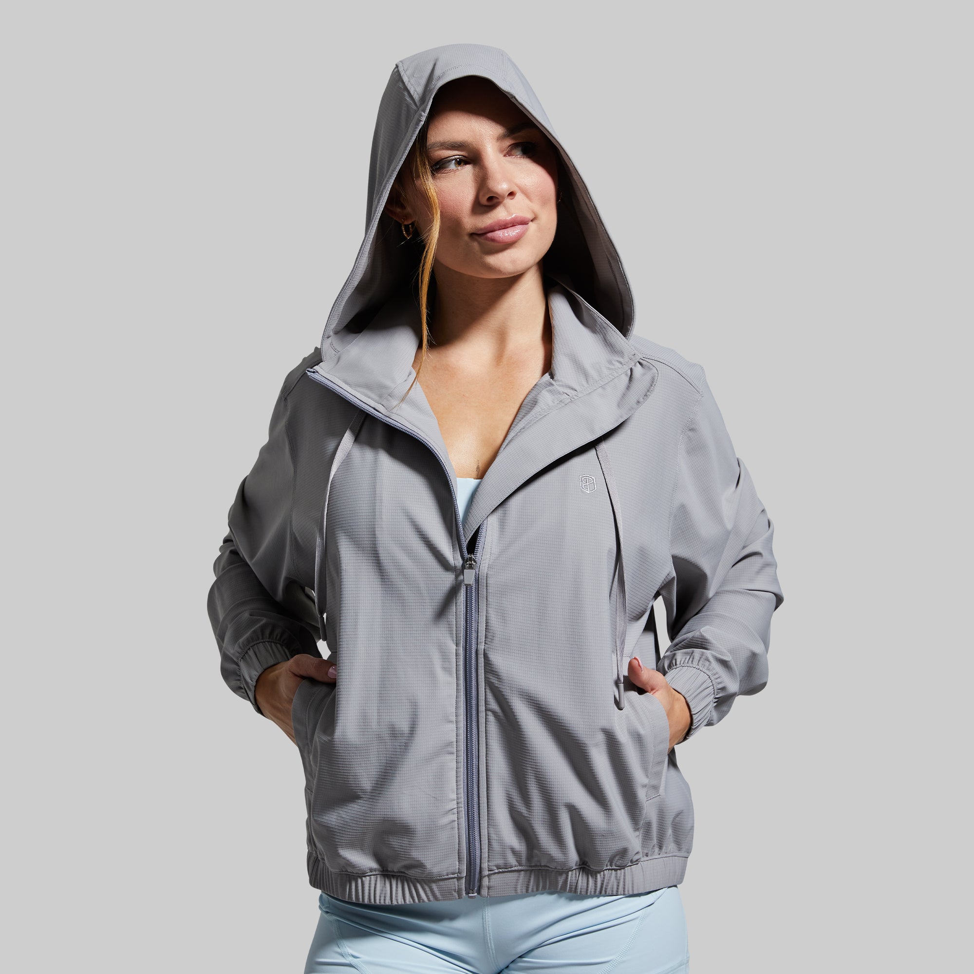 Crosswind Jacket - Light Grey Windproof Outdoor Jacket for Men & Women | Hiking, Running, Cycling & Travel Essentials