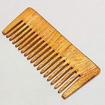 Natural Neem Wood Comb for Hair Fall Control & Scalp Health - Reduces Breakage & Promotes Hair Growth - Perfect for Daily Hair Care & Styling