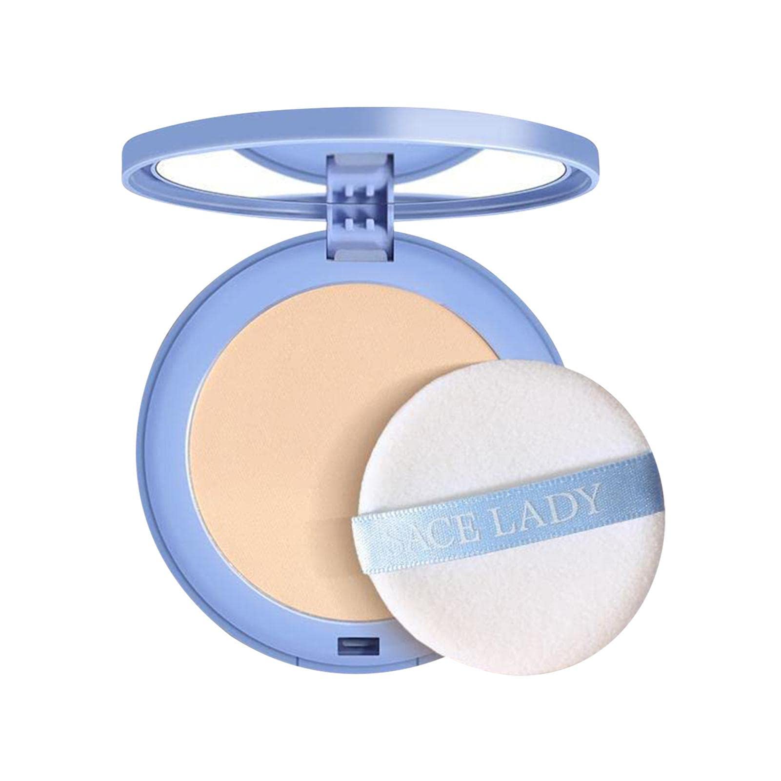 Oil Control Pressed Powder Foundation - Matte Finish, Waterproof & Long-Lasting | For Light, Medium & Tan Skin Tones | Perfect for Oily Skin, Daily Makeup & Touch-Ups