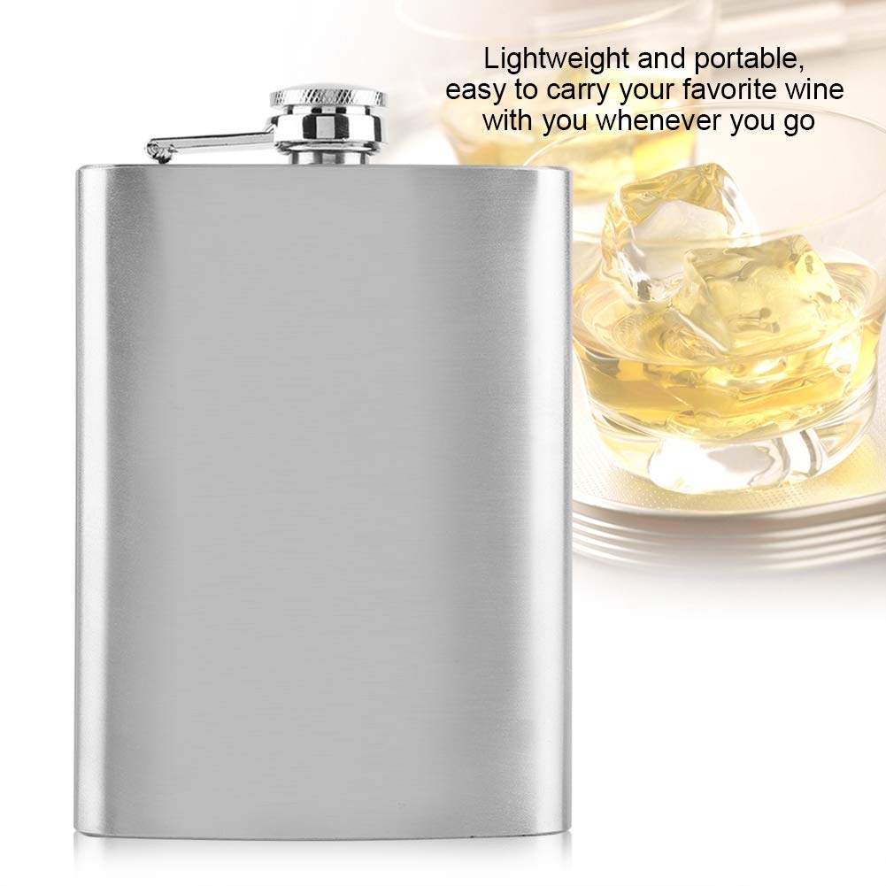Stainless Steel Liquor Flask Funnel - 10 oz Pocket Whiskey Flask for Alcohol, Wine & Liquor - Perfect for Outdoor Adventures, Camping, Travel & Gifts