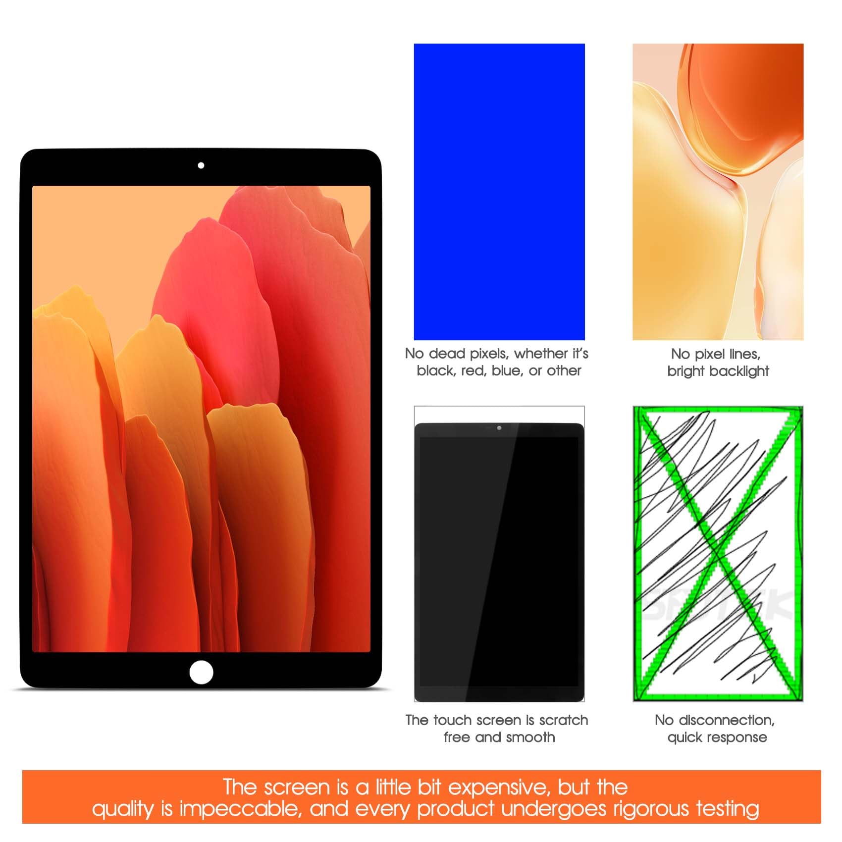 Original iPad Pro 10.5 (2017) LCD Screen Replacement for Models A1701 & A1709 - Full Assembly with Digitizer Touch Screen - Black Repair Part for DIY Fix at Home or Office