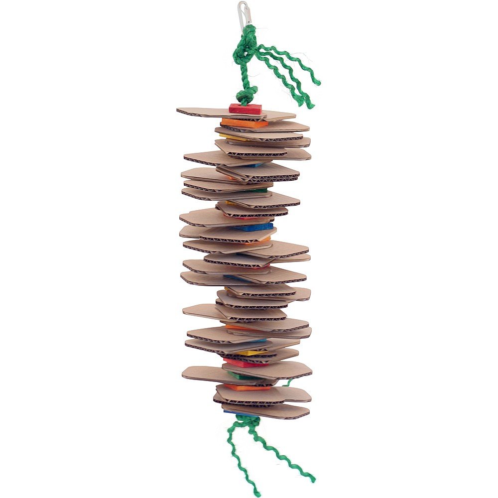 Spiral Shred-X Bird Toy - Colorful Chewing & Foraging Toy for Parrots, Cockatiels, and Small Birds - Perfect for Mental Stimulation and Beak Exercise