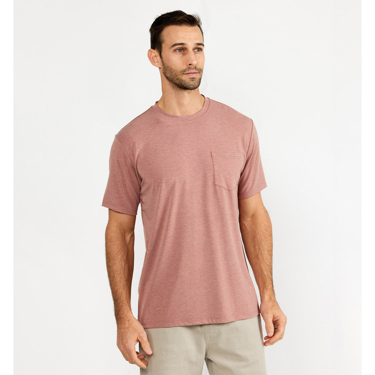 Breathable Men's Bamboo Flex Pocket T-Shirt - Soft Eco-Friendly Casual Tee for Everyday Wear, Gym & Outdoor Activities