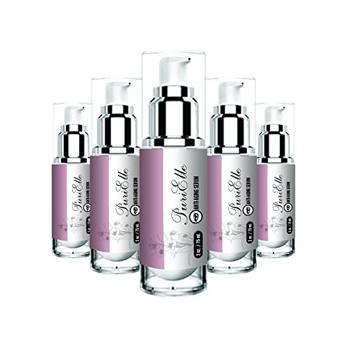 Purielle Anti-Aging Face Serum 5 Pack - Vitamin C & Hyaluronic Acid Facial Treatment for Wrinkles & Fine Lines - Day & Night Moisturizing Skincare Routine for Women & Men
