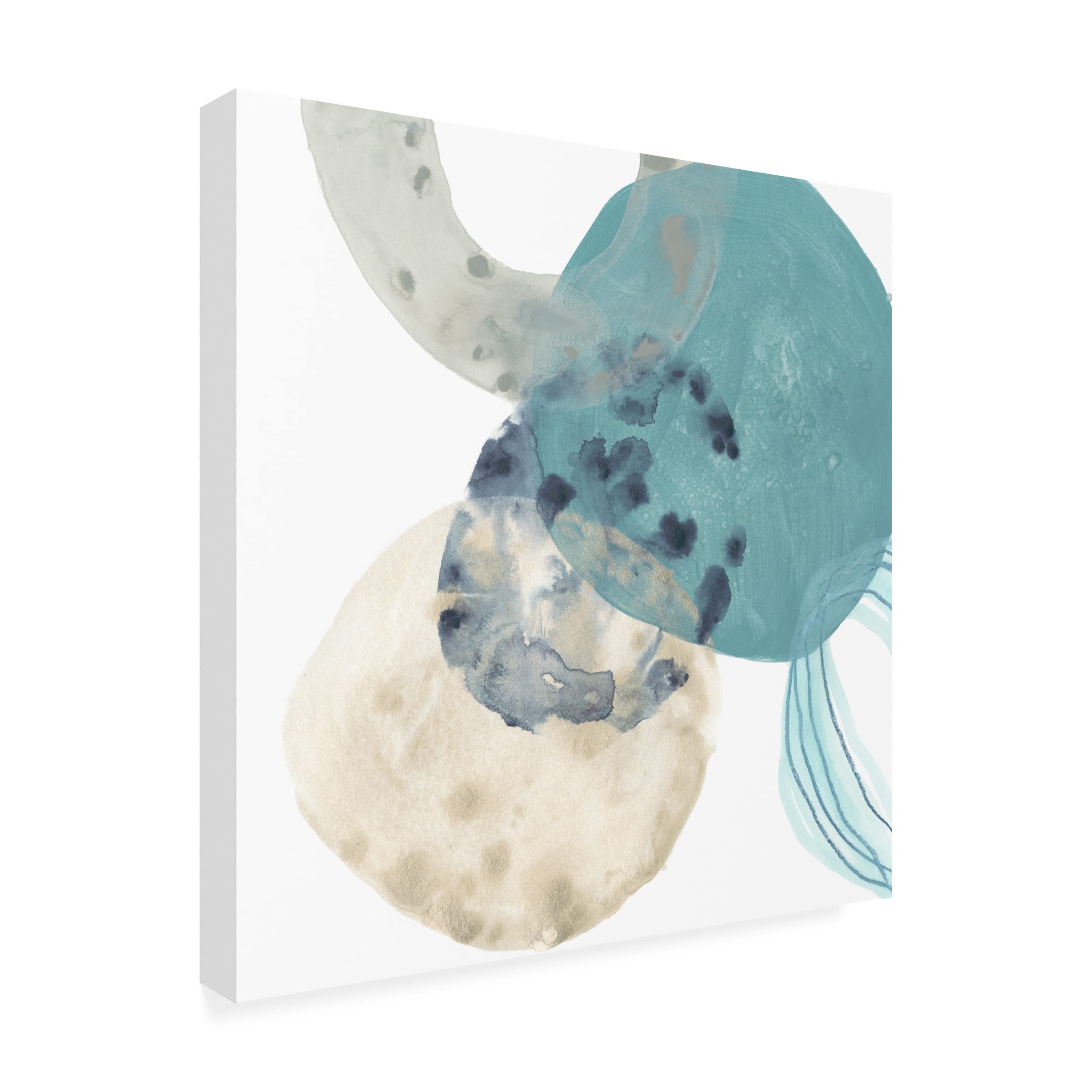 Trademark Fine Art 'Circlet III' Abstract Canvas Wall Art by June Erica Vess - Modern Home Decor for Living Room, Bedroom & Office