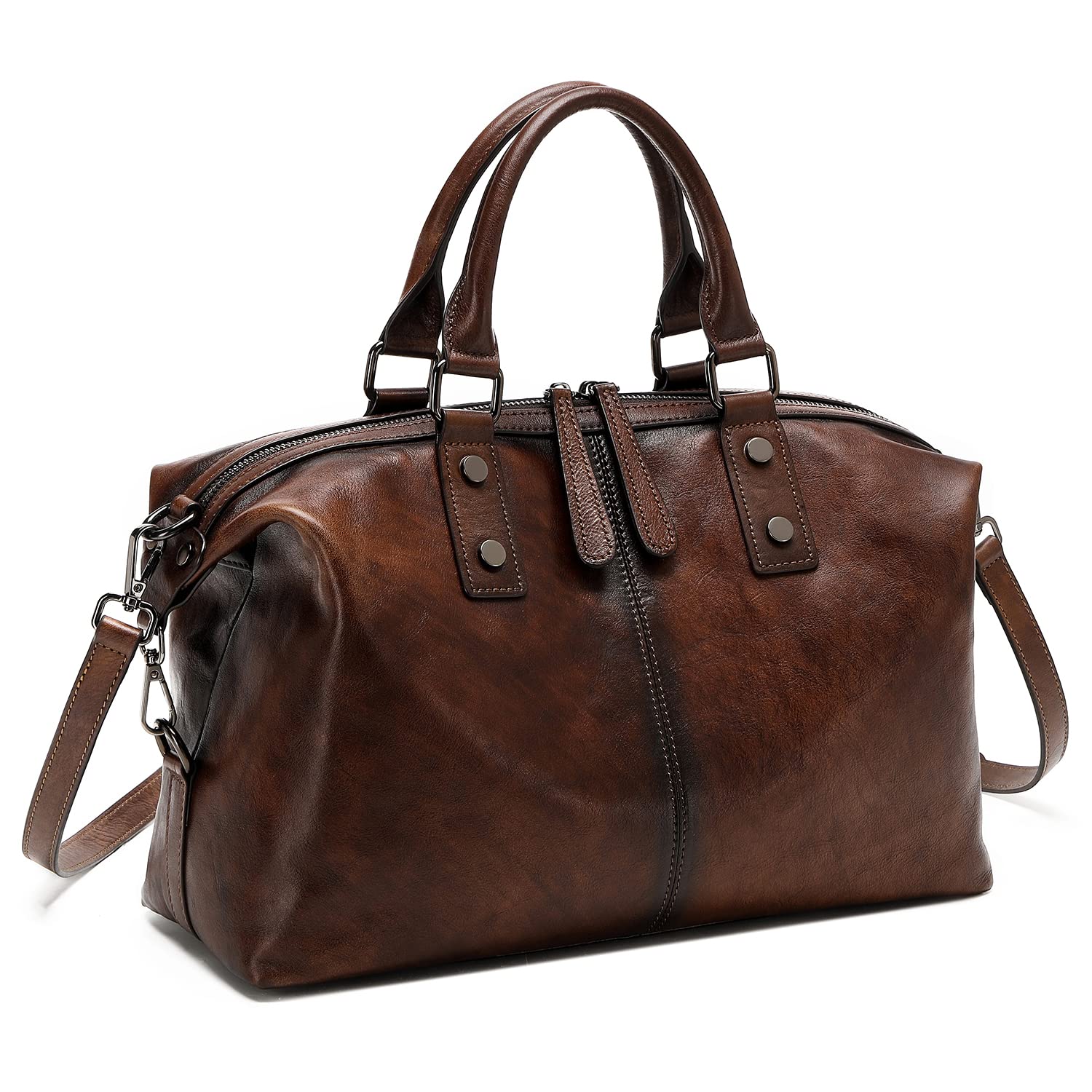 Genuine Leather Handbags for Women - Vintage Top Handle Satchel, Tote & Crossbody Shoulder Bags - Perfect for Work, Travel & Everyday Use